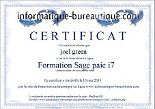 certificat de suivi