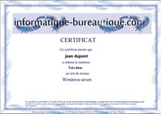 certificat de test