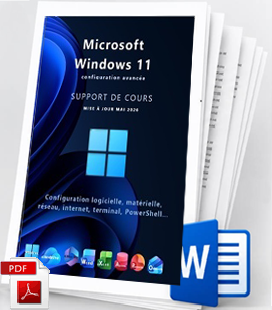 cours Windows 11 configuration avancée licence du cours Windows 11 configuration
